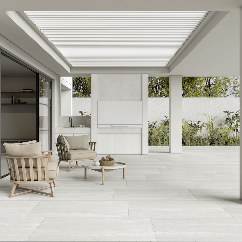 Porcelanato Travertino Gris Pulido 30x60