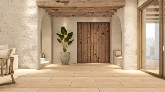 Porcelanato Travertino Beige Mate 60x60 - Imagen 2