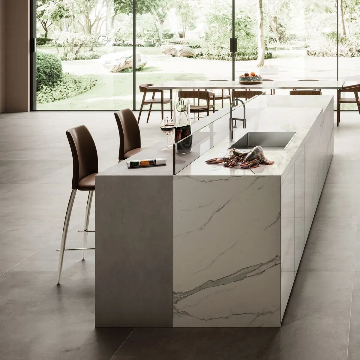 Porcelanato Calacatta 60 x 120 cm