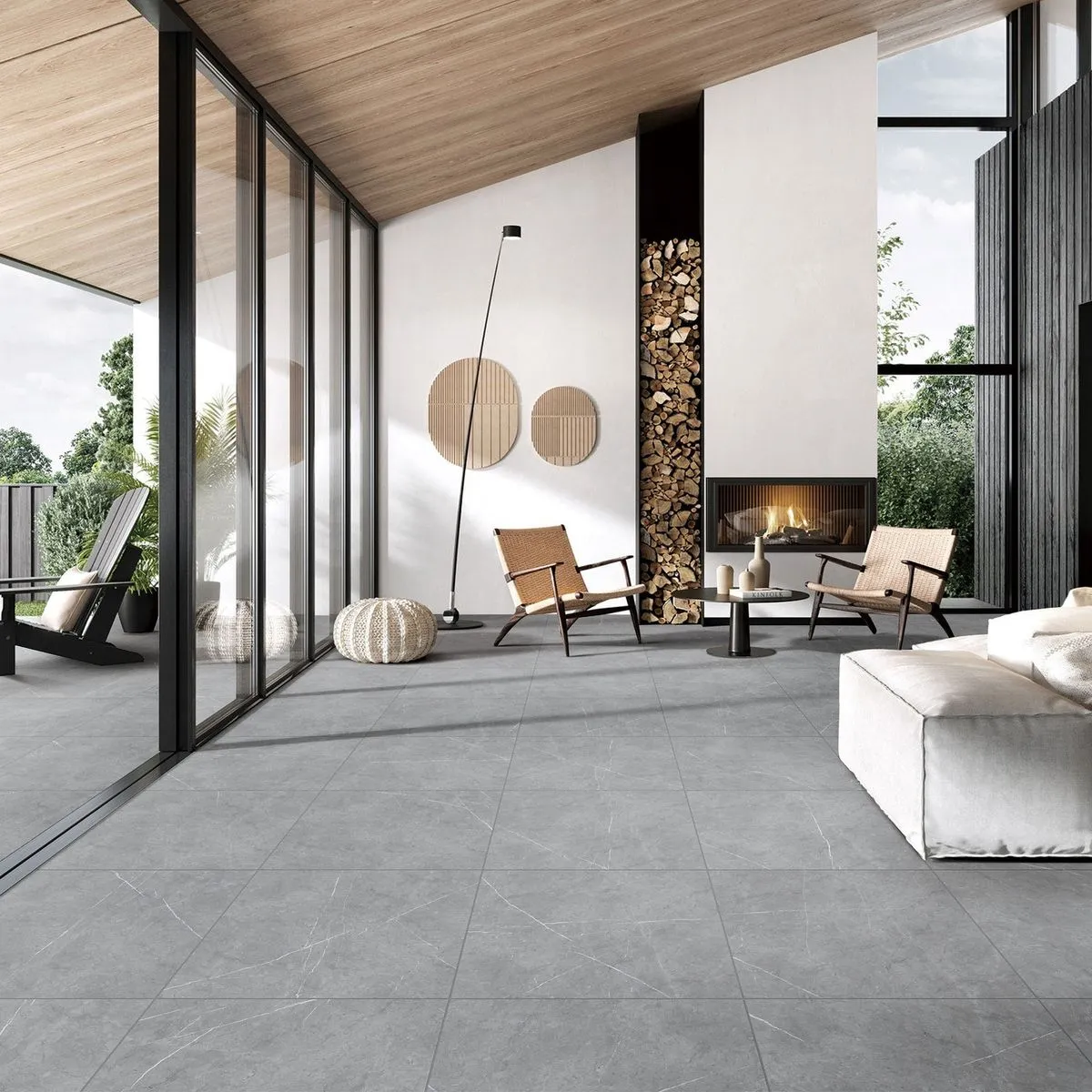 Gres Porcelánico Wall Grey Mate 60x60 cm - Imagen 2